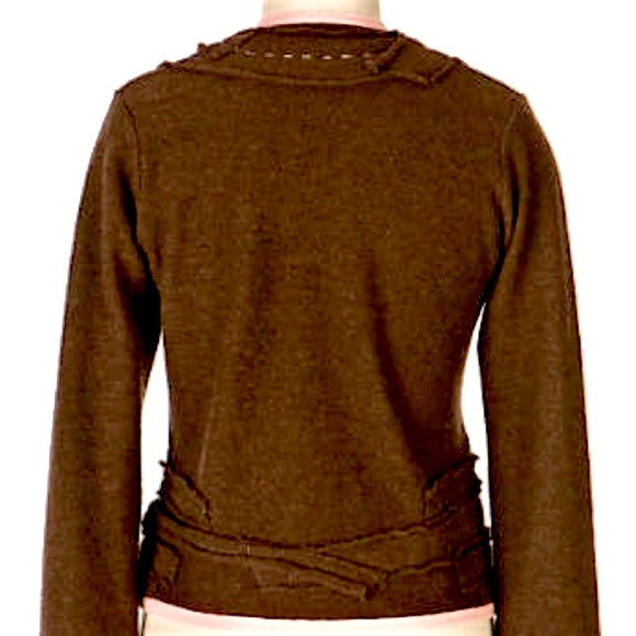 Like New Anthropologie Field Flower Bwn/Pink Cardi - Picture 5 of 5